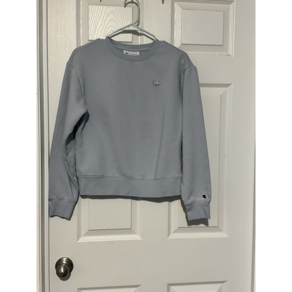 Women’s Light Blue Champion Pullover Sweatshirt Sz XS Still Soft! Sweater Shirt - Picture 1 of 4